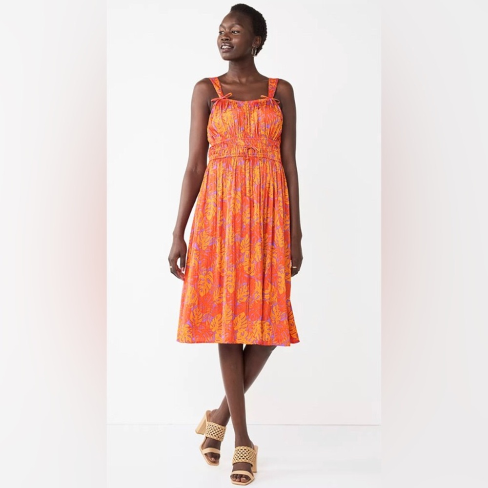 NEW Nine West Smocked Pleated Dress. XL‎